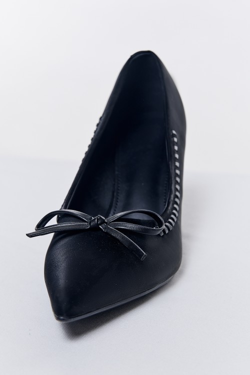 Sixdo Black Bow High Heels